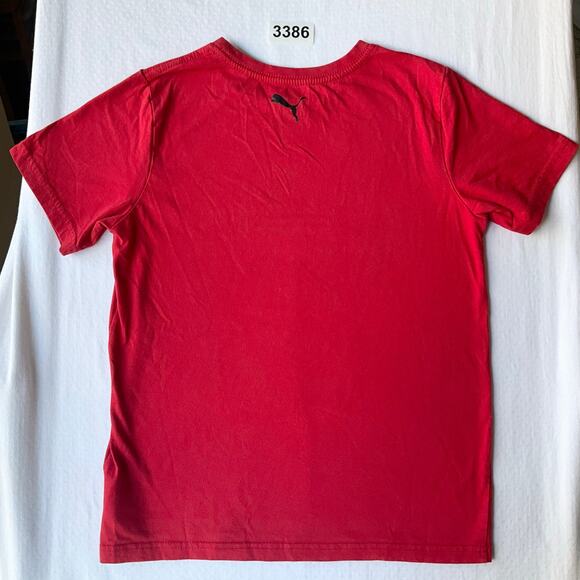PUMA Kid’s Short Sleeve Stretchy T-shirt Size M US (10-12), Red - Picture 8 of 8